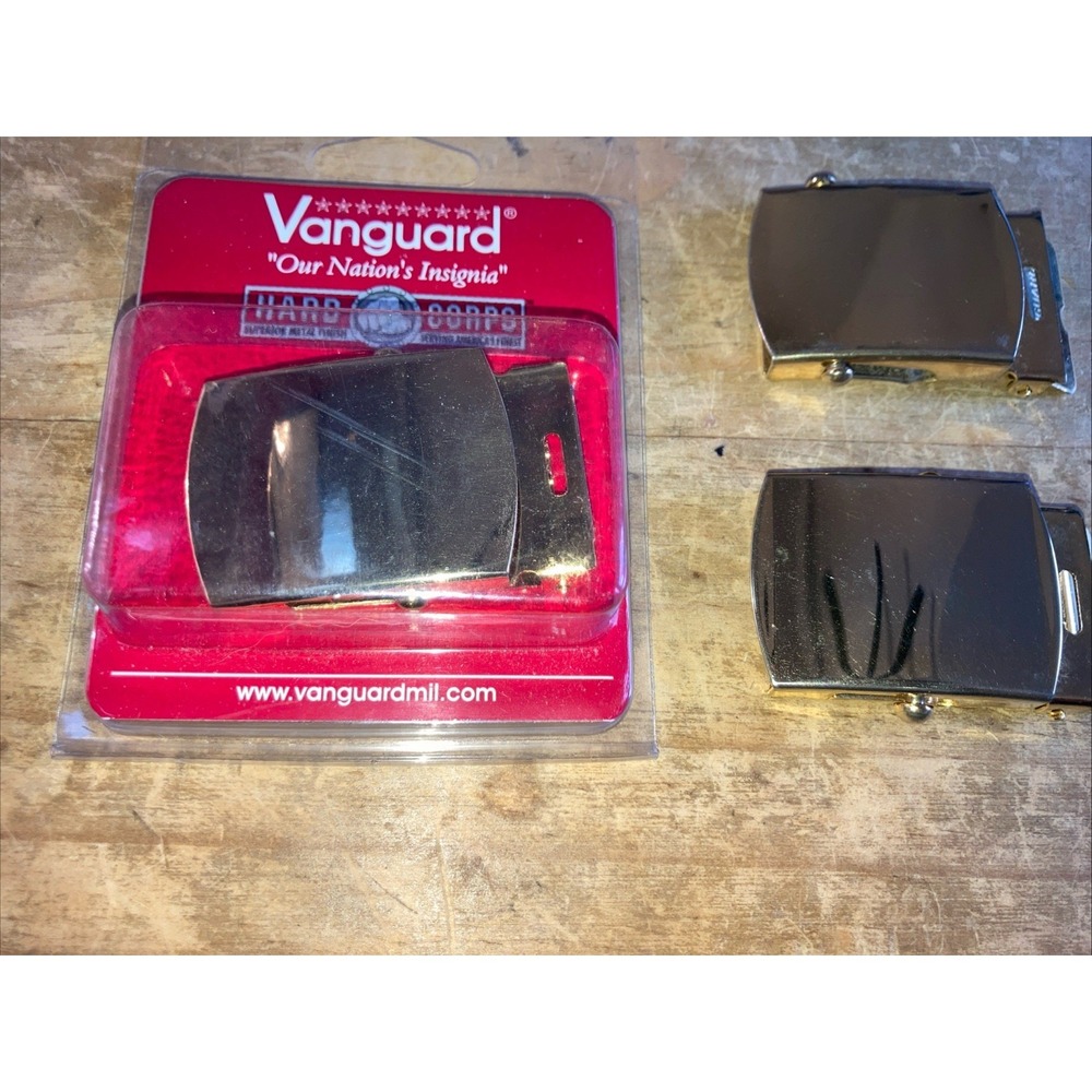 2 Vanguard V-21 Used & 1 New Hard Corps Belt Buckle‎